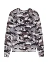Acne Studios Printed Jumper In Shark Grey & Multi