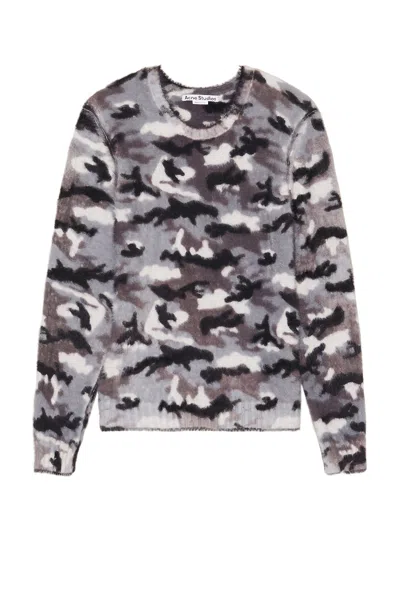 Acne Studios Sweater In Shark Grey & Multi