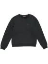 Acne Studios Women Logo Piccolo Felpa G.collo In Black