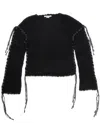 Acne Studios Lacing Knit Jumper In Black