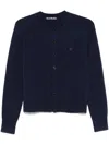 Acne Studios Knitwear Crew Neck Cardigan In Blue