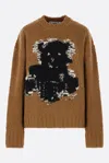 Acne Studios Teddy Sweater Knitwear Beige In Brown