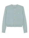 Acne Studios Grey Button Fastening Sweater In Blue