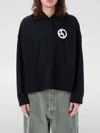 Acne Studios Logo Printed Drawstring Hoodie In Black
