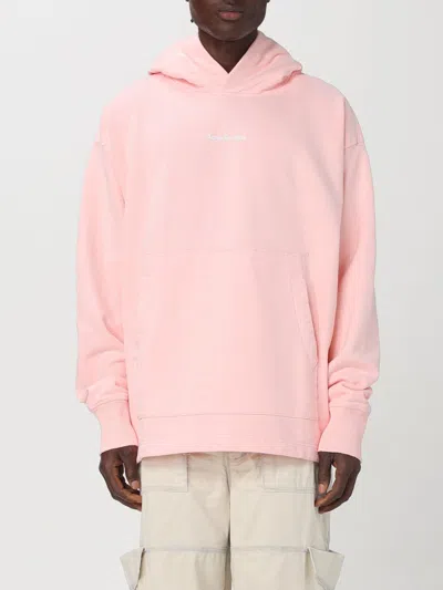 Acne Studios Printed Hood Sweatshirt In 粉色