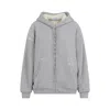 Acne Studios Womens Grey Melange Internal-fleece Relaxed-fit Cotton-blend Hoodie Xs In Gray