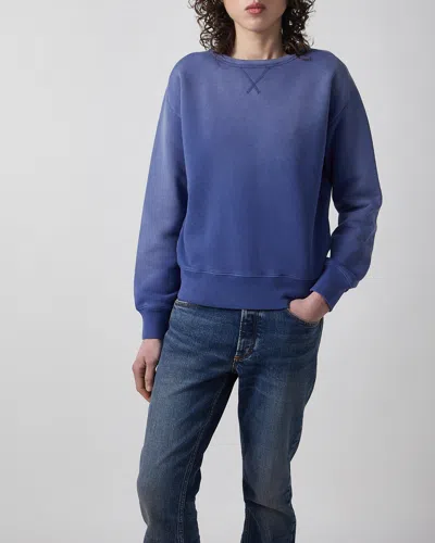 Acne Studios Sweatshirt Washed Logo In Blue