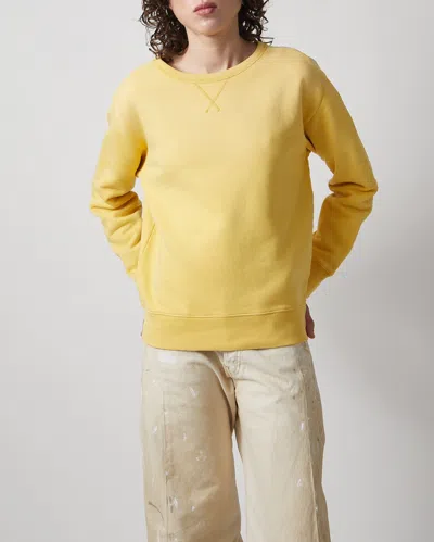 Acne Studios Sweatshirt Washed Logo In Yellow