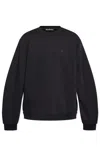 Acne Studios Black Crewneck Logo Sweatshirt In Black
