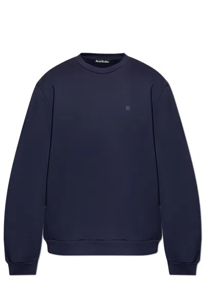 Acne Studios Sweatshirt With Logo In Blu