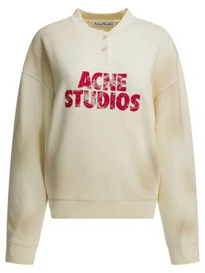 Acne Studios Sweatshirts White In Neutral