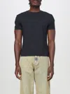 Acne Studios Men Crewneck T-shirt With Logo In Black