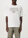 Acne Studios Men Crew Neck T-shirt With Print In White