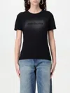 Acne Studios Black Washed Out Tight T-shirt With Logo Women In Black