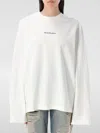 Acne Studios T-shirt Long Sleeve Logo Vit In Weiss