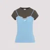 Acne Studios Layered Strap T-shirt In Afs Grey Blue