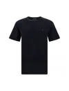 Acne Studios Men Crewneck T-shirt With Logo In Black