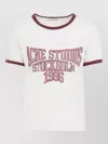 Acne Studios Eram College Logo Ringer Graphic T-shirt In White