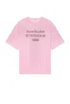 Acne Studios Pink Relaxed Fit Logo T-shirt In Cotton Candy Pink