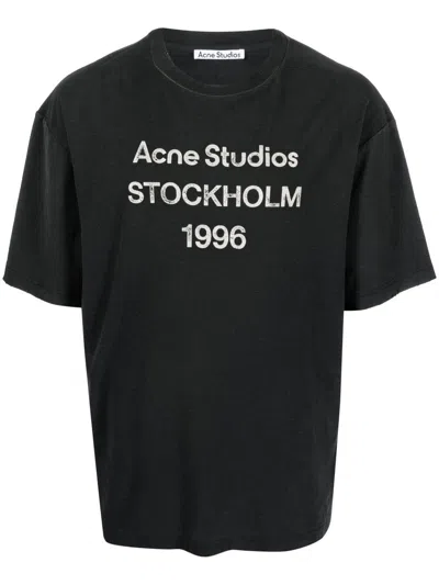 Acne Studios T-shirt Faded Black