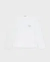 Acne Studios T-shirt Logo Long Sleeve Relaxed In White