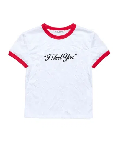 Acne Studios T-shirt Long Ajusté In White