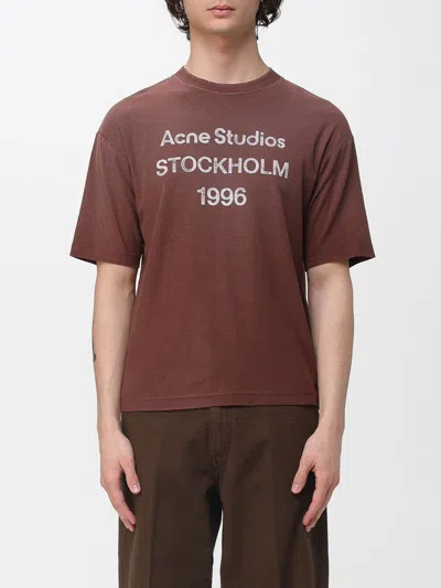 Acne Studios Tシャツ  メンズ カラー ブラウン In Brown