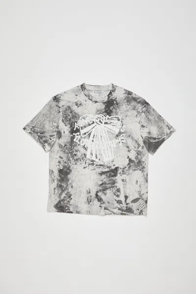 Acne Studios T-shirt Plaster Print In Faded Black