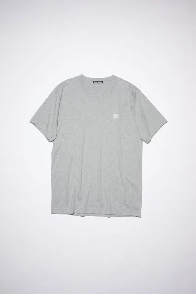 Acne Studios Crew Neck T-shirt In Hellgrau-meliert