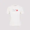 Acne Studios Logo T-shirt In Pearl Grey