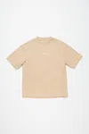 Acne Studios Logo-print Cotton T-shirt In Wheat Beige