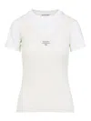 Acne Studios Womens Off White Ecleo Double-layer Stretch-cotton T-shirt In White