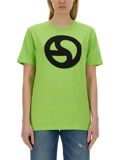 Acne Studios T-shirt With Print Unisex In Green