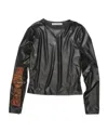 Acne Studios T-shirt With Round Neck And Long Sleeves In Black