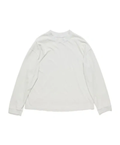 Acne Studios T-shirt With Round Neck And Long Sleeves In White