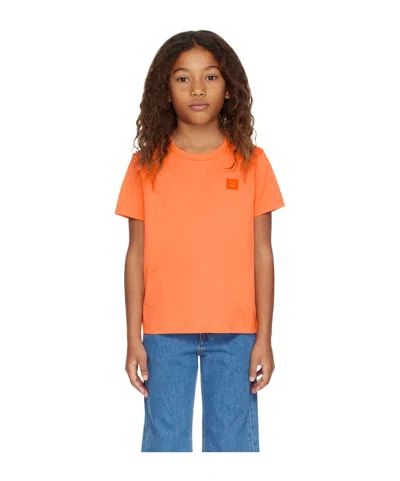 Acne Studios Kids Orange Crewneck T-shirt