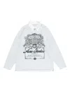 Acne Studios Long Sleeve Graphic Print T-shirt In White