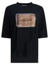 Acne Studios Graphic Crew Neck Short Sleeve T-shirt In Black