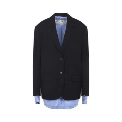 Acne Studios Tailored Black Blazer With Extended Hem