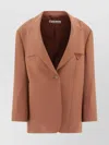 Acne Studios Single-breasted Blazer With Tailored Fit In Brown