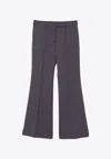 Acne Studios Wool-blend Trumpet Trousers In Blue