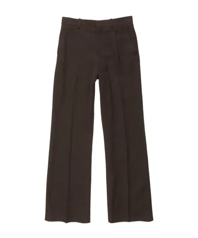 Acne Studios Tailored Herringbone Trousers In Brown