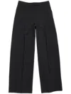 Acne Studios Pinstripe-print Wide-leg Trousers In Black