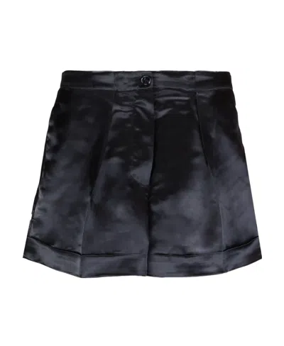 Acne Studios Tailored Satin Shorts In Black