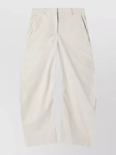 Acne Studios Tailored Trousers Belt Loops Side Pockets In White
