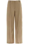 Acne Studios Khaki Straight-leg Trousers In Neutrals