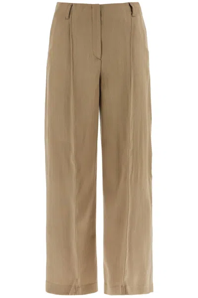 Acne Studios Khaki Straight-leg Trousers In Multicolor