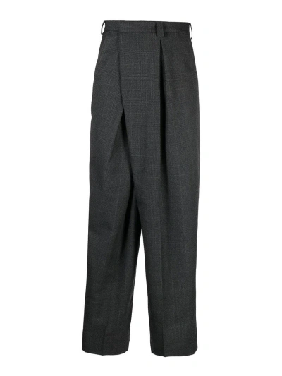 Acne Studios Tailored Wool Blend Wrap Trousers In Grey