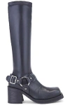 Acne Studios Tall Moto Boot In Black