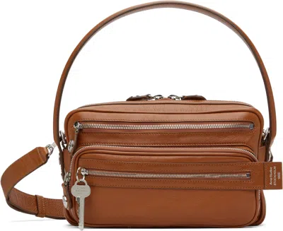 Acne Studios Tan Camero Party Shoulder Bag In Orange